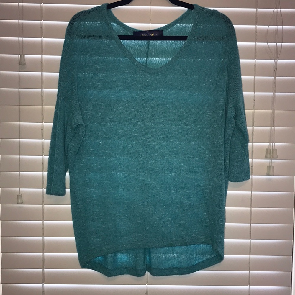 blue/turquoise knitted sweater top